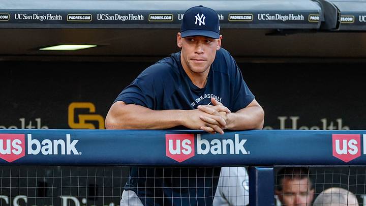 Sep 5, 2026; San Diego, California, USA; New York Yankees Aaron Judge (99) watches play during the fifth inning against the San Diego Padres at Petco Park. Mandatory Credit: David Frerker-Imagn Images Sep 5, 2026; San Diego, California, USA; New York Yankees Aaron Judge (99) watches play during the fifth inning against the San Diego Padres at Petco Park. Mandatory Credit: David Frerker-Imagn Images