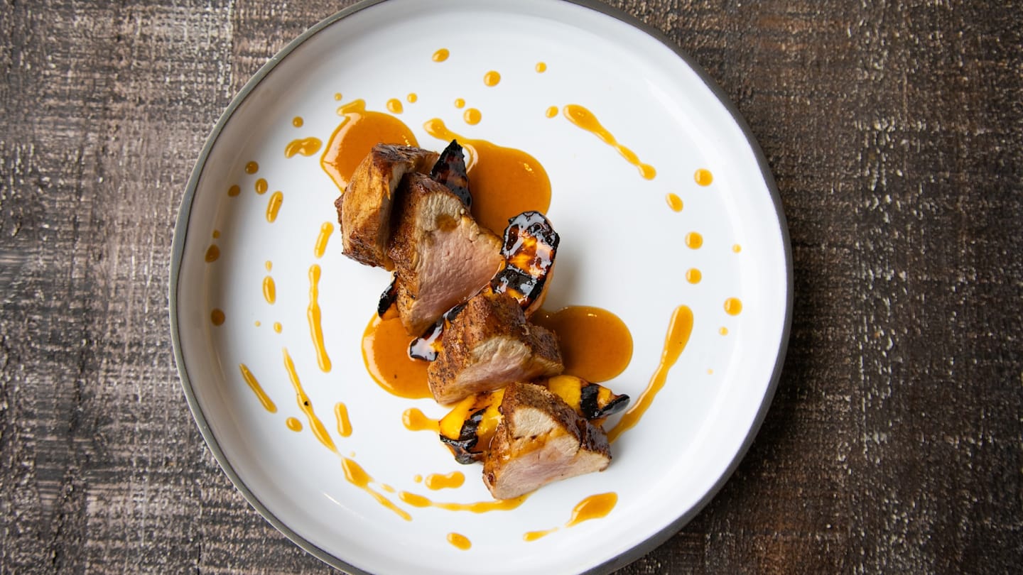 The Perfect Summer Pairing: Veal Tenderloin and Grilled Peaches
