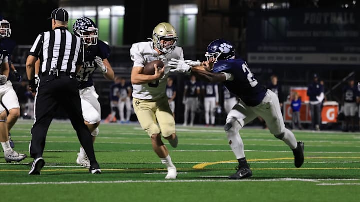 Notre Dame's Steele Pizzella provided a wild highlight in Friday night's game against Simi Valley.