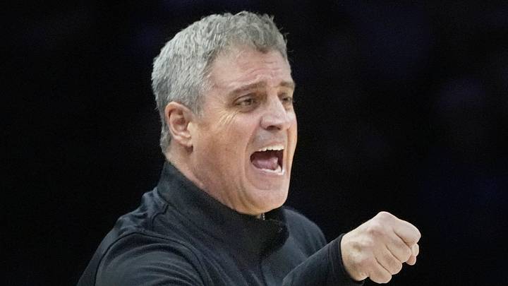 Minnesota Timberwolves assistant coach Micah Nori directs his team.