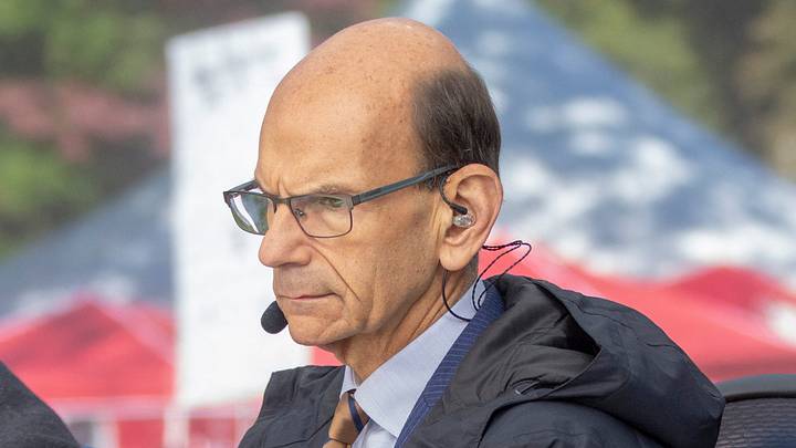 Paul Finebaum of SEC Nation on set. Paul Finebaum of SEC Nation on set.