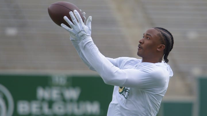 Colorado State receiver Tory Horton during his pro day at Canvas Stadium. Colorado State receiver Tory Horton during his pro day at Canvas Stadium.