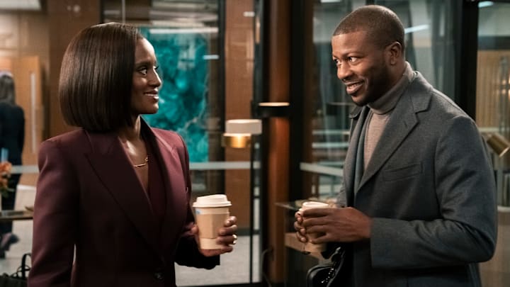 “The Future is Nigh” — CBS Original Series, MATLOCK, scheduled to air on Thursday, April 9 (9:00-10:00 PM, ET/PT). Pictured (L-R): Skye P. Marshall as “Olympia Lawrence” and Edwin Hodge as “Langston Wright"