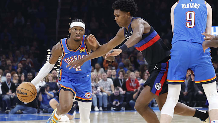 Oklahoma City Thunder guard Shai Gilgeous-Alexander (2).