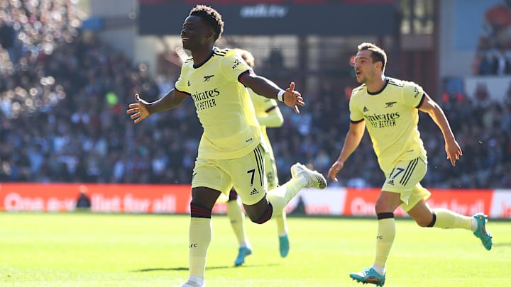 Saka netted the winning goal