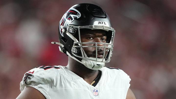 Atlanta Falcons defensive tackle David Onyemata (90) during the third quarter against the San Francisco 49ers at Levi's Stadium.
