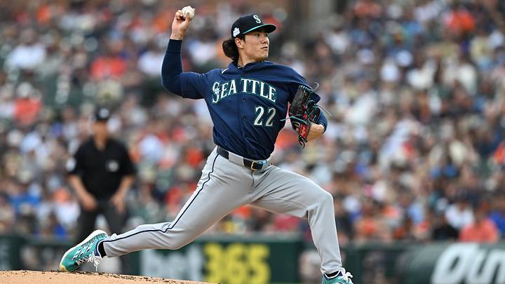Jun 5, 2026; Detroit, Michigan, USA; Seattle Mariners starting pitcher Bryan Woo (22) throws a pitch against the Detroit Tigers in the first inning at Comerica Park. Mandatory Credit: Lon Horwedel-Imagn Images Jun 5, 2026; Detroit, Michigan, USA; Seattle Mariners starting pitcher Bryan Woo (22) throws a pitch against the Detroit Tigers in the first inning at Comerica Park. Mandatory Credit: Lon Horwedel-Imagn Images