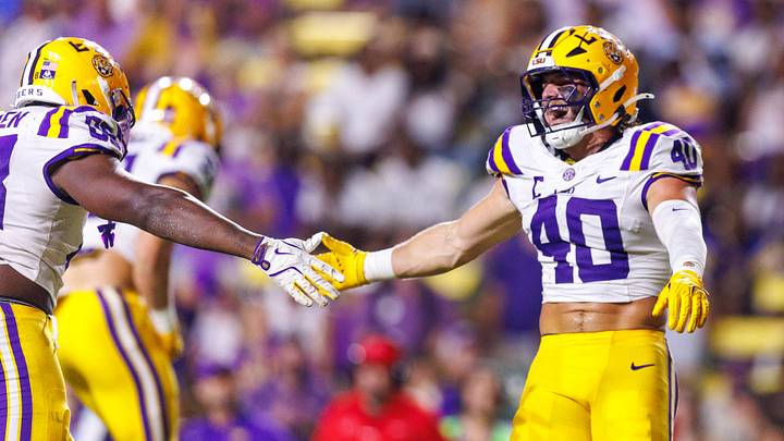 Whit Weeks celebrates a play in a 2025 game