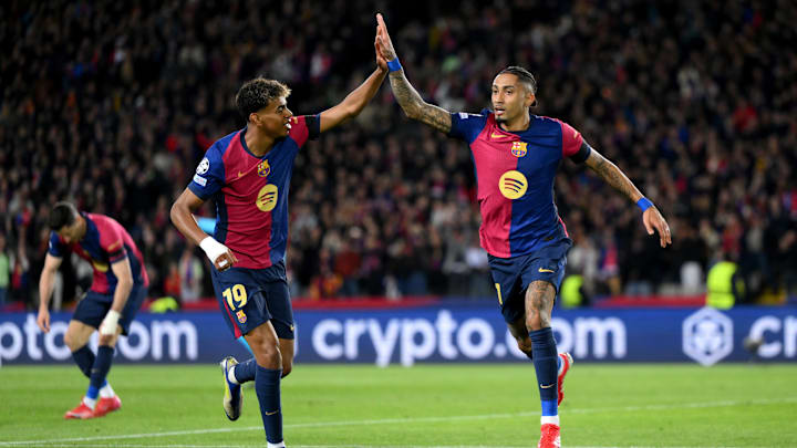 O Barcelona eliminou o Benfica nas oitavas de final da Champions League 2024/25 O Barcelona eliminou o Benfica nas oitavas de final da Champions League 2024/25