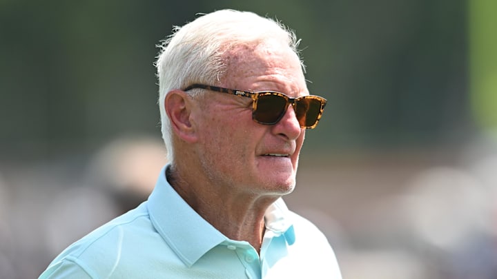 Jul 28, 2025; Berea, OH, USA; Cleveland Browns managing and principal partner Jimmy Haslam during training camp at CrossCountry Mortgage Campus. Mandatory Credit: Ken Blaze-Imagn Images