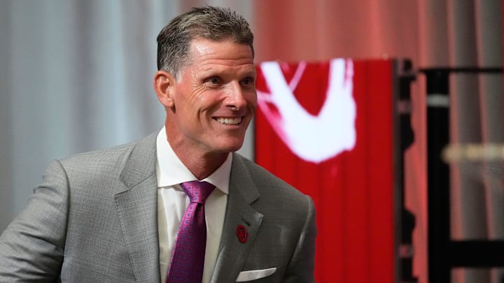 Oklahoma head coach Brent Venables at SEC Media Days in Atlanta.