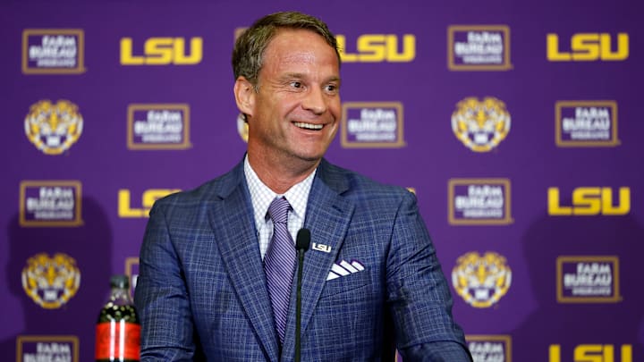 LSU Football Hosts Press Conference Introducing New Head Coach Lane Kiffin