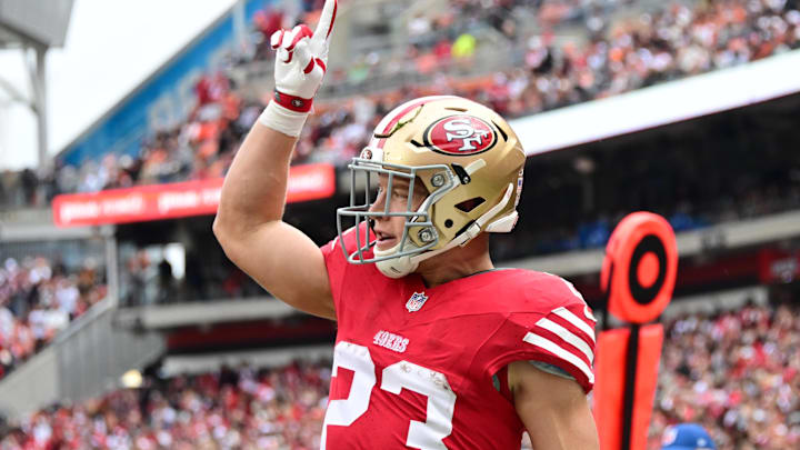 San Francisco 49ers running back Christian McCaffrey (23).