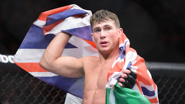 Oct 21, 2017; Gdansk, Poland; Darren Till (blue gloves) defeats Donald Cerrone (red gloves) during UFC Fight Night at Ergo Arena. Mandatory Credit: Per Haljestam-Imagn Images Oct 21, 2017; Gdansk, Poland; Darren Till (blue gloves) defeats Donald Cerrone (red gloves) during UFC Fight Night at Ergo Arena. Mandatory Credit: Per Haljestam-Imagn Images