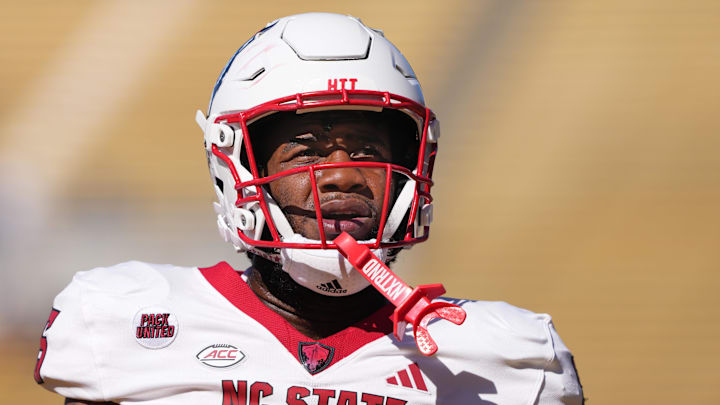 Oct 19, 2024; Berkeley, California, USA; North Carolina State Wolfpack offensive tackle Jacarrius Peak (65) before the game against the California Golden Bears at California Memorial Stadium. Mandatory Credit: Darren Yamashita-Imagn Images Oct 19, 2024; Berkeley, California, USA; North Carolina State Wolfpack offensive tackle Jacarrius Peak (65) before the game against the California Golden Bears at California Memorial Stadium. Mandatory Credit: Darren Yamashita-Imagn Images