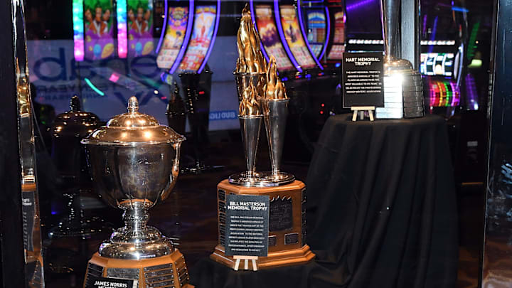 NHL Trophies Displayed At The Hard Rock Hotel & Casino Ahead Of The 2018 NHL Awards