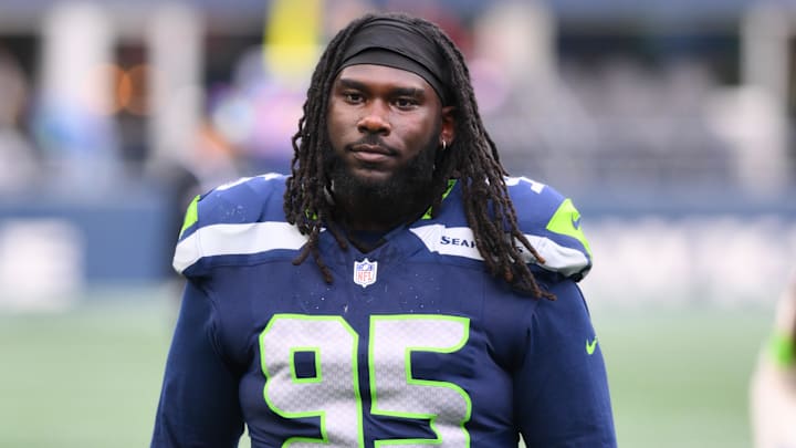 New Detroit Lions defensive tackle Myles Adams (95).