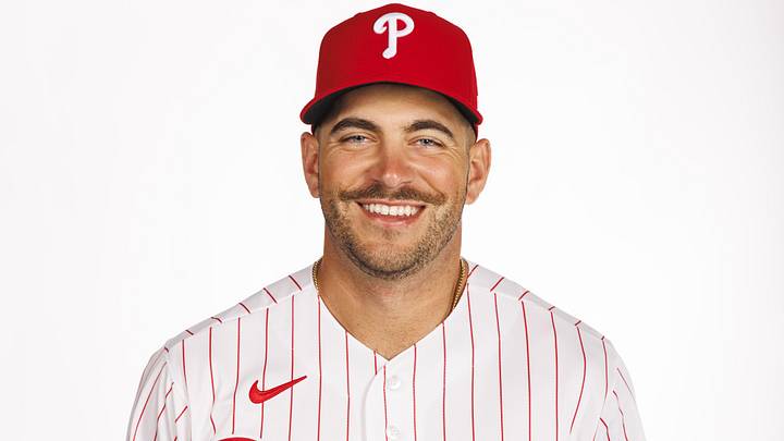 Feb 19, 2026; Clearwater, FL, USA; Philadelphia Phillies outfielder Otto Kemp (4) poses for media day. Feb 19, 2026; Clearwater, FL, USA; Philadelphia Phillies outfielder Otto Kemp (4) poses for media day.