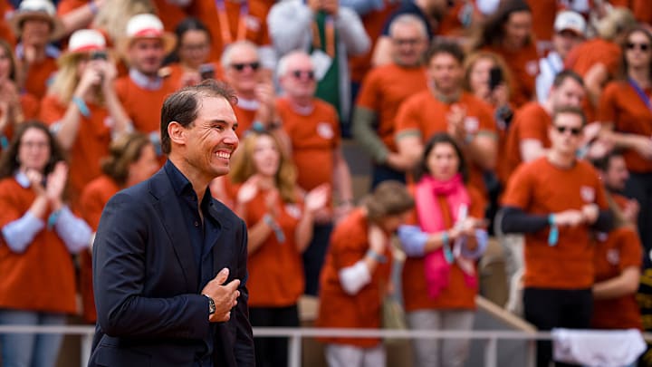 Rafael Nadal at French Open on May 25, 2025.