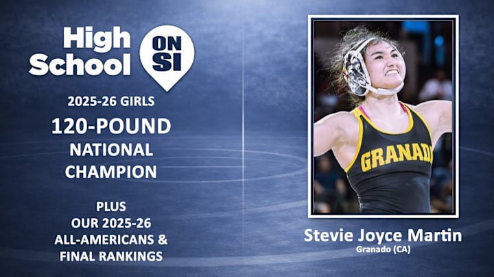 Granada (CA) senior Stevie Joyce Martin is the 2025-26 High School 120-Pound Girls National Wrestling Champion.