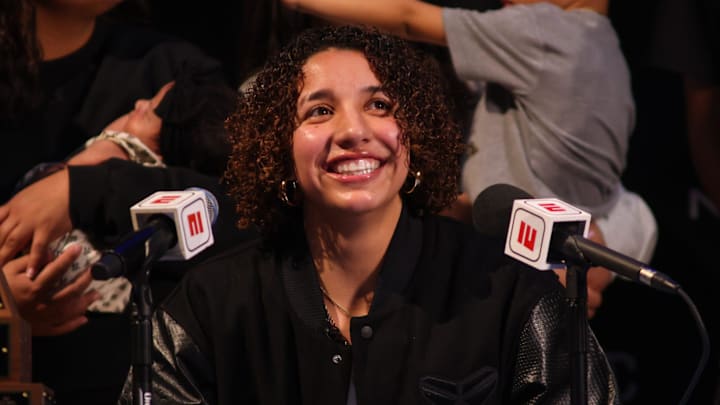 Monterey's Aaliyah Chavez announces she will be playing for the University of Oklahoma, March 25, 2025 in Lubbock, Texas. Monterey's Aaliyah Chavez announces she will be playing for the University of Oklahoma, March 25, 2025 in Lubbock, Texas.