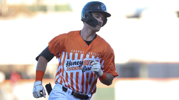 Hooks center fielder Jacob Melton rounds third base after hitting a home run on Wednesday, Sept. 6 Hooks center fielder Jacob Melton rounds third base after hitting a home run on Wednesday, Sept. 6