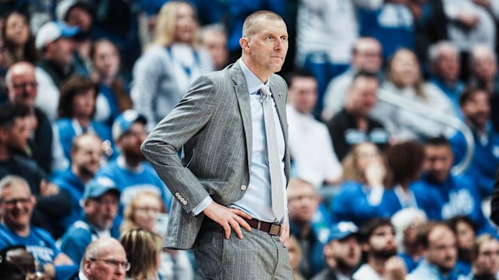 Kentucky Wildcats head coach Mark Pope looks on from the sideline during the game against Missouri in SEC college basketball Wednesday night at Rupp Arena in Lexington, Kentucky January 7, 2026.