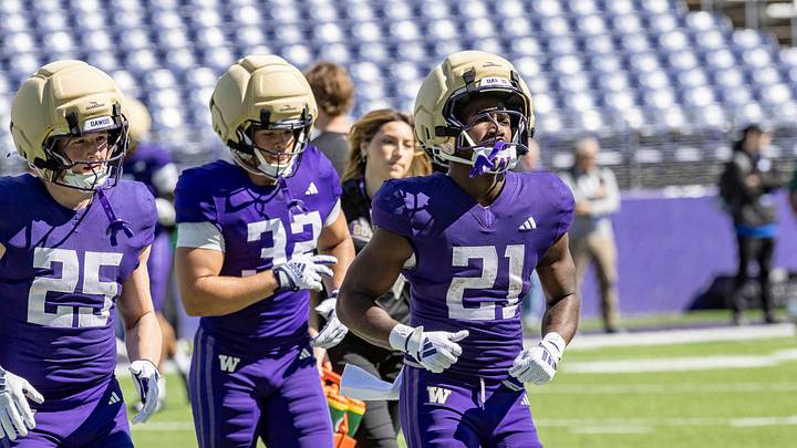 Quaid Carr (21), shown with Beck Walker (25) and Ryken Moon (32) is the top running back coming out of spring ball. 