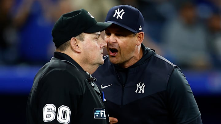 Aaron Boone se molestó con el árbitro principal del juego del jueves, Marty Foster