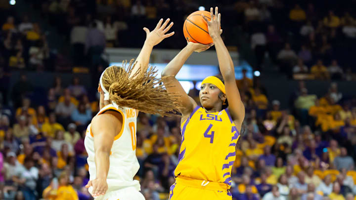 Flau'jae Johnson 4, LSU Tigers Womens Basketball take on the Tennessee Lady Vols. Thursday, Feb. 26, 2026.
