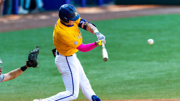 Ethan Frey 16 at the plate as the LSU Tigers take on the Arkansas Razorbacks. Sunday, May 11, 2025. Ethan Frey 16 at the plate as the LSU Tigers take on the Arkansas Razorbacks. Sunday, May 11, 2025.