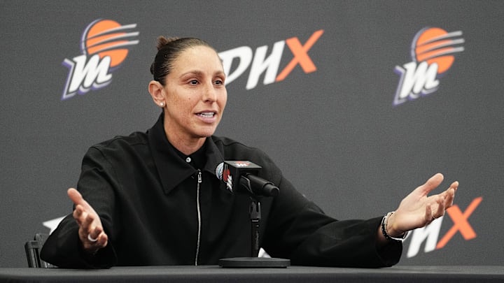 WNBA All-Star Diana Taurasi reflects on her 20 seasons with the Phoenix Mercury during a retirement news conference at the Phoenix Mercury's practice facility on March 13, 2025.