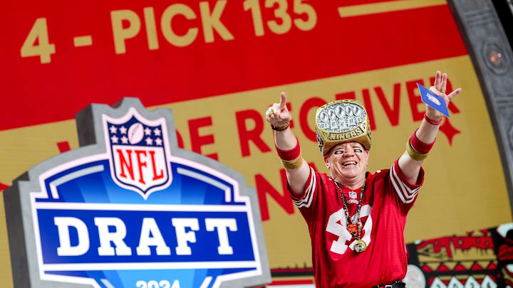 San Francisco 49ers fan Mark Castanon at the NFL Draft