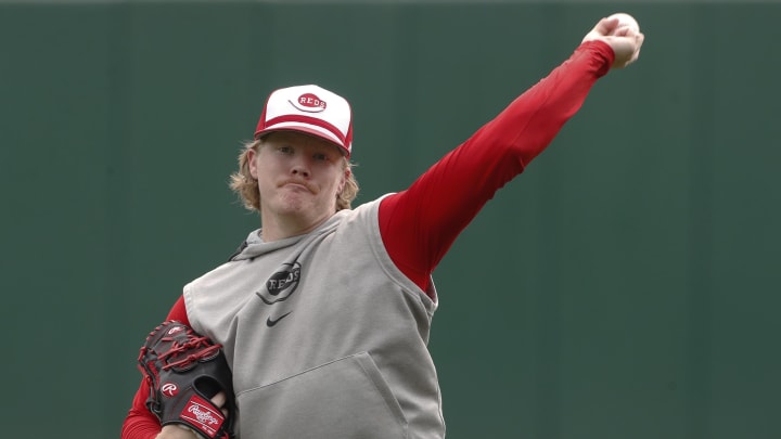 Jun 19, 2024; Pittsburgh, Pennsylvania, USA; Cincinnati Reds pitcher Andrew Abbott (41) throws in the outfield before the game against the Pittsburgh Pirates at PNC Park. Mandatory Credit: Charles LeClaire-USA TODAY Sports Jun 19, 2024; Pittsburgh, Pennsylvania, USA; Cincinnati Reds pitcher Andrew Abbott (41) throws in the outfield before the game against the Pittsburgh Pirates at PNC Park. Mandatory Credit: Charles LeClaire-USA TODAY Sports