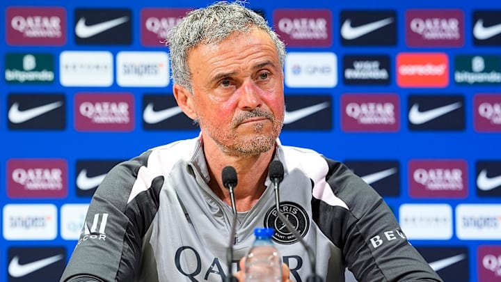 Luis Enrique en conférence de presse ce mardi, avant Nantes