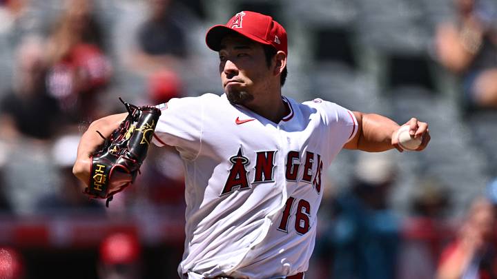 Aug 30, 2026; Anaheim, California, USA; Los Angeles Angels pitcher Yusei Kikuchi (16) delivers during the first inning against the Philadelphia Phillies at Angel Stadium. Mandatory Credit: William Liang-Imagn Images Aug 30, 2026; Anaheim, California, USA; Los Angeles Angels pitcher Yusei Kikuchi (16) delivers during the first inning against the Philadelphia Phillies at Angel Stadium. Mandatory Credit: William Liang-Imagn Images