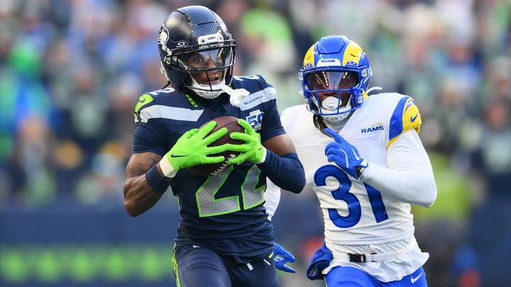 Jan 25, 2026; Seattle, WA, USA; Seattle Seahawks wide receiver Rashid Shaheed (22) makes a catch in the first half against the Los Angeles Rams in the 2026 NFC Championship Game at Lumen Field. Mandatory Credit: Steven Bisig-Imagn Images Jan 25, 2026; Seattle, WA, USA; Seattle Seahawks wide receiver Rashid Shaheed (22) makes a catch in the first half against the Los Angeles Rams in the 2026 NFC Championship Game at Lumen Field. Mandatory Credit: Steven Bisig-Imagn Images