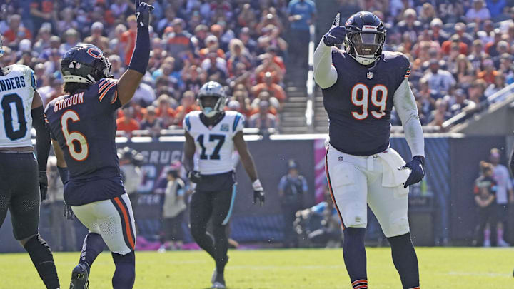 Gervon Dexter's pass rush from the inside has been a good complement to Montez Sweat's edge rush for the Bears.