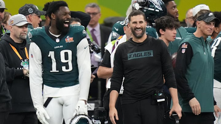 Josh Sweat (L), Nick Sirianni (R), Philadelphia Eagles