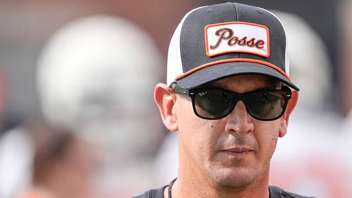 Oklahoma State head coach Eric Morris. Oklahoma State head coach Eric Morris.