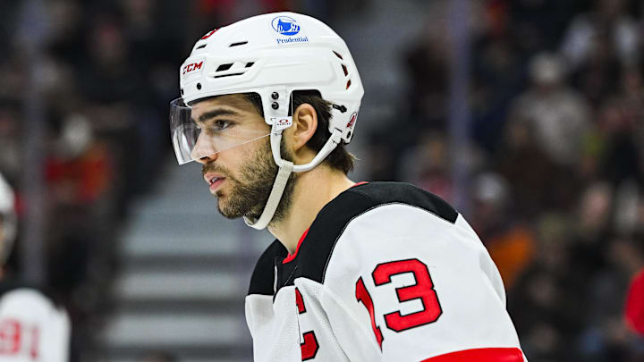 New Jersey Devils center Nico Hischier (13): David Kirouac-Imagn Images New Jersey Devils center Nico Hischier (13): David Kirouac-Imagn Images