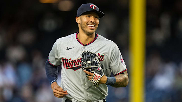 Carlos Correa juega como campocorto para los Mellizos de Minnesota