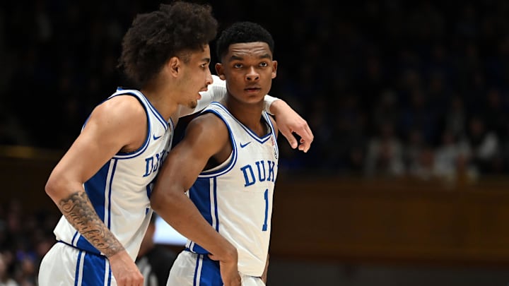 Duke basketball guards Tyrese Proctor and Caleb Foster