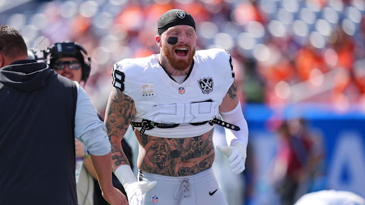 Las Vegas Raiders defensive end Maxx Crosby before the game against the Denver Broncos at Empower Field at Mile High. 