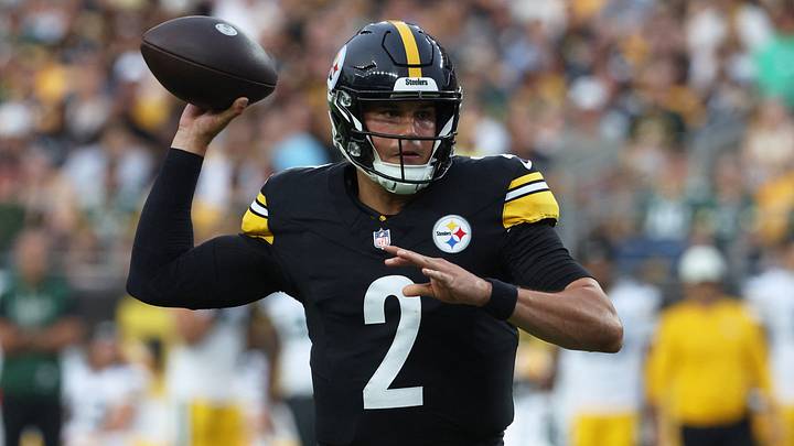 Aug 13, 2026; Pittsburgh, Pennsylvania, USA; Pittsburgh Steelers quarterback Mason Rudolph (2) passes against the Green Bay Packers during the first quarter at Acrisure Stadium. Mandatory Credit: Charles LeClaire-Imagn Images Aug 13, 2026; Pittsburgh, Pennsylvania, USA; Pittsburgh Steelers quarterback Mason Rudolph (2) passes against the Green Bay Packers during the first quarter at Acrisure Stadium. Mandatory Credit: Charles LeClaire-Imagn Images