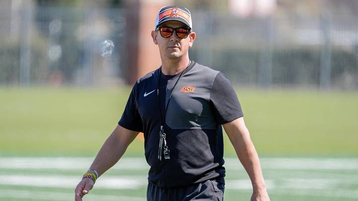 Oklahoma State head football coach Eric Morris. Oklahoma State head football coach Eric Morris.