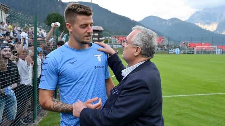 Sergej Milinkovic-Savic e Claudio Lotito