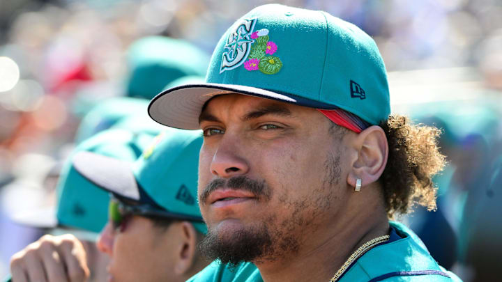 Feb 20, 2026; Peoria, Arizona, USA; Seattle Mariners first baseman Josh Naylor (12) looks on during the game against the San Diego Padres during a Spring Training game at Peoria Sports Complex. Mandatory Credit: Matt Kartozian-Imagn Images Feb 20, 2026; Peoria, Arizona, USA; Seattle Mariners first baseman Josh Naylor (12) looks on during the game against the San Diego Padres during a Spring Training game at Peoria Sports Complex. Mandatory Credit: Matt Kartozian-Imagn Images