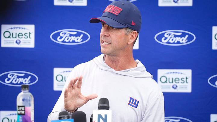 New York Giants head coach John Harbaugh New York Giants head coach John Harbaugh