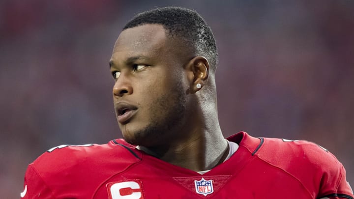 Oct 24, 2021; Glendale, Arizona, USA; Arizona Cardinals offensive tackle D.J. Humphries (74) against the Houston Texans at State Farm Stadium. Mandatory Credit: Mark J. Rebilas-Imagn Images
